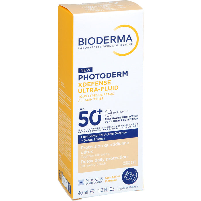 BIODERMA Photoderm XDefense Ultra-fluid LSF 50+ hell getönt, 40 ml Solution