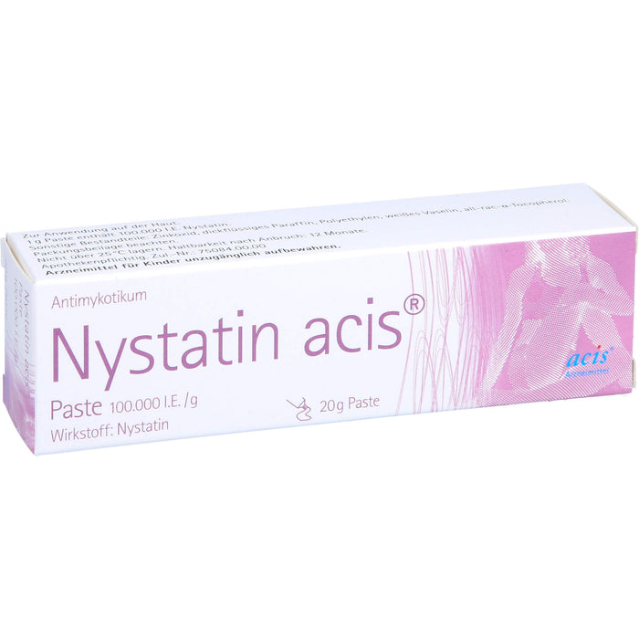 Nystatin acis Paste bei Hautinfektionen mit Hefepilzen, 20 g Creme