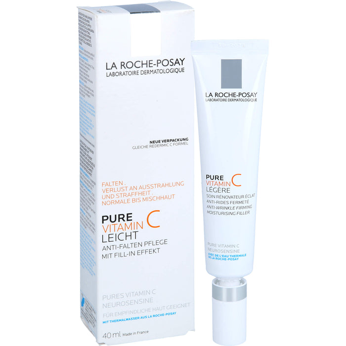 La Roche-Posay Pure Vitamin C Leicht Anti-Falten-Pflege für normale bis Mischhaut, 40 ml Creme