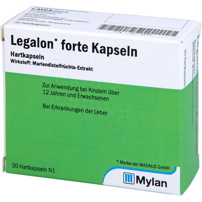 Legalon forte Emra Hartkapseln bei Erkrankungen der Leber, 30 pcs. Capsules