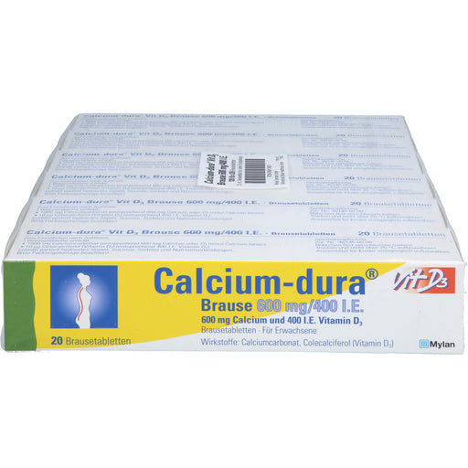 Calcium-dura® Vit D3 Brause 600 mg/400 I.E., Brausetabletten, 120 St BTA