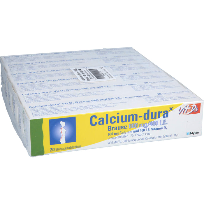 Calcium-dura® Vit D3 Brause 600 mg/400 I.E., Brausetabletten, 120 St BTA