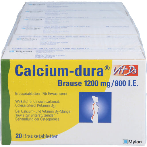 Calcium-dura® Vit D3 Brause 1200mg/800 I.E., Brausetabletten, 120 St BTA