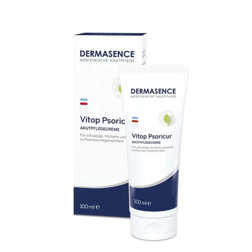 DERMASENCE Vitop Psoric Akutpflegecreme für schuppige, trockene, juckende zu Psoriasis neigende Haut, 100 ml Creme