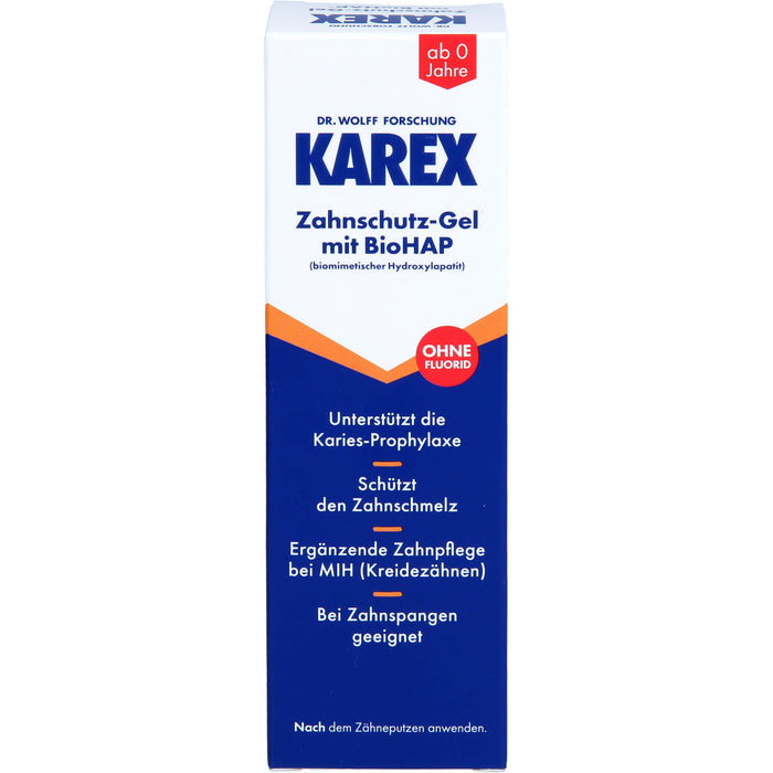 Karex Zahnschutz-Gel mit BioHAP unterstützt die Karies-Prophylaxe, 50 ml Gel
