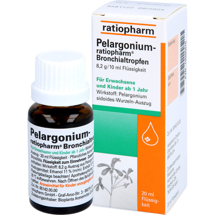 Pelargonium-ratiopharm Bronchialtropfen, 20 ml Solution