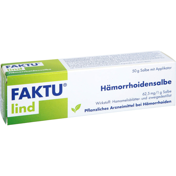 Faktu lind Hämorrhoidensalbe bei Hämorrhoidalleiden im Anfangsstadium, 50 g Onguent
