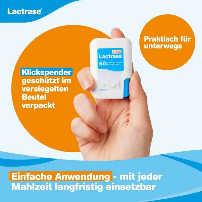 Lactrase 6000 FCC Einheiten Tabletten bei Lactose-Intoleranz Doppelpack, 240 St. Tabletten