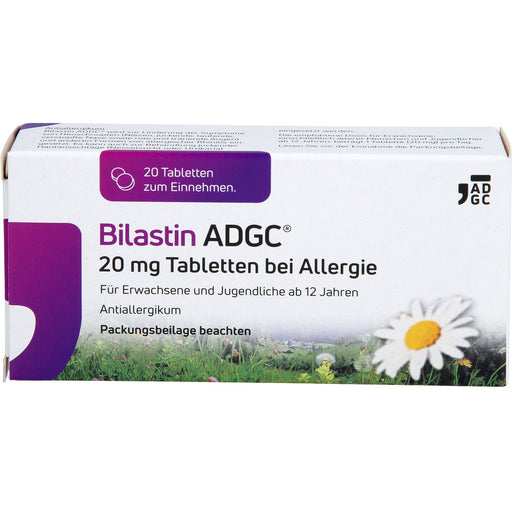 ADGC Bilastin 20 mg Tabletten bei Allergien, 20 St. Tabletten