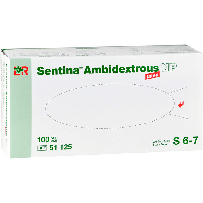 Sentina Ambidextrous Latex Untersuchungshandschuhe Gr. S unsteril, 100 pcs. Gloves