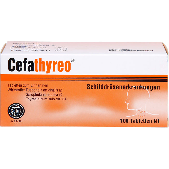 Cefathyreo Tabletten bei Schilddrüsenerkrankungen, 100 St. Tabletten