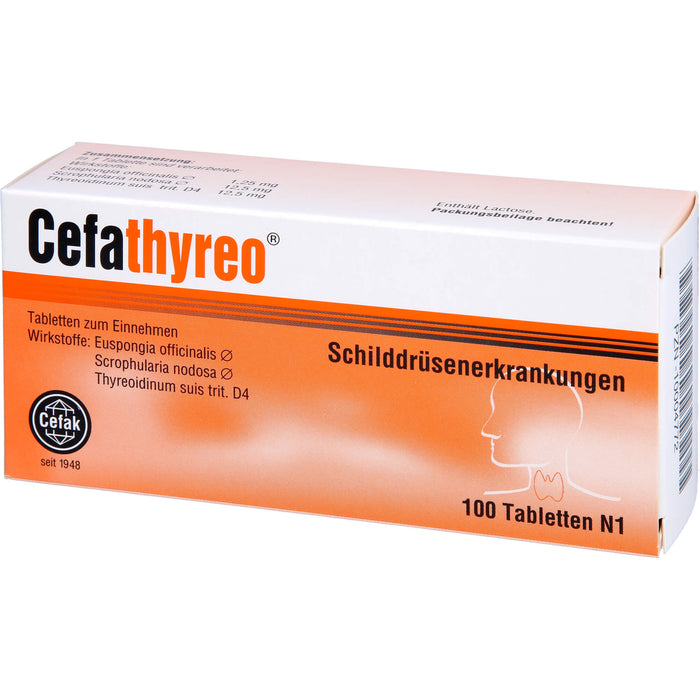 Cefathyreo Tabletten bei Schilddrüsenerkrankungen, 100 pc Tablettes
