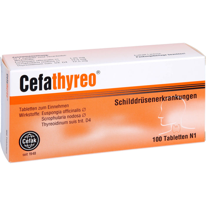 Cefathyreo Tabletten bei Schilddrüsenerkrankungen, 100 pc Tablettes