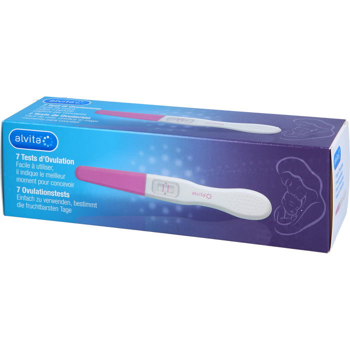 Alvita 7 Ovulationstests zeigt ihnen die zwei fruchtbarsten Tage an, 7 pcs. Test