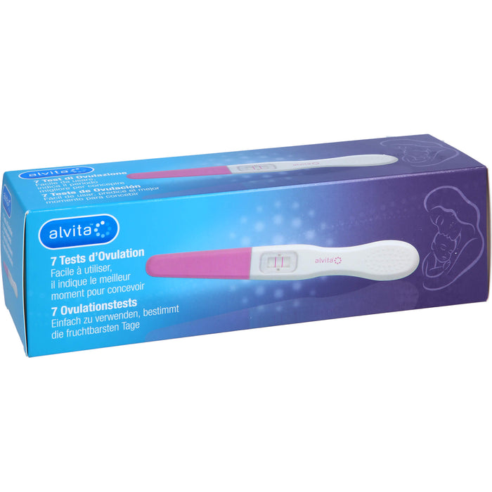 Alvita 7 Ovulationstests zeigt ihnen die zwei fruchtbarsten Tage an, 7 pcs. Test
