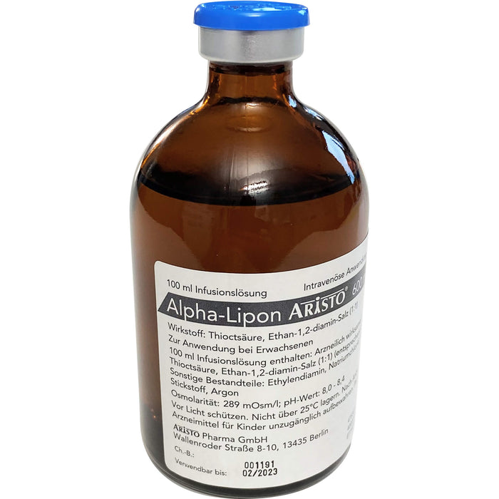 Aristo  Alpha-Lipon 600 mg Infusionslösung, 100 ml Lösung
