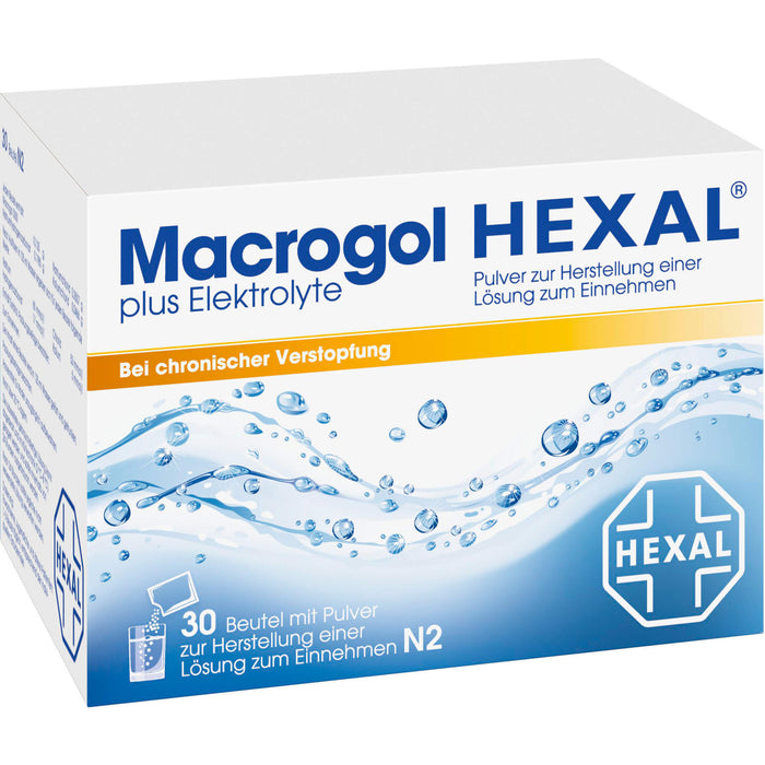 Macrogol HEXAL plus Elektrolyte, 30 St. Beutel