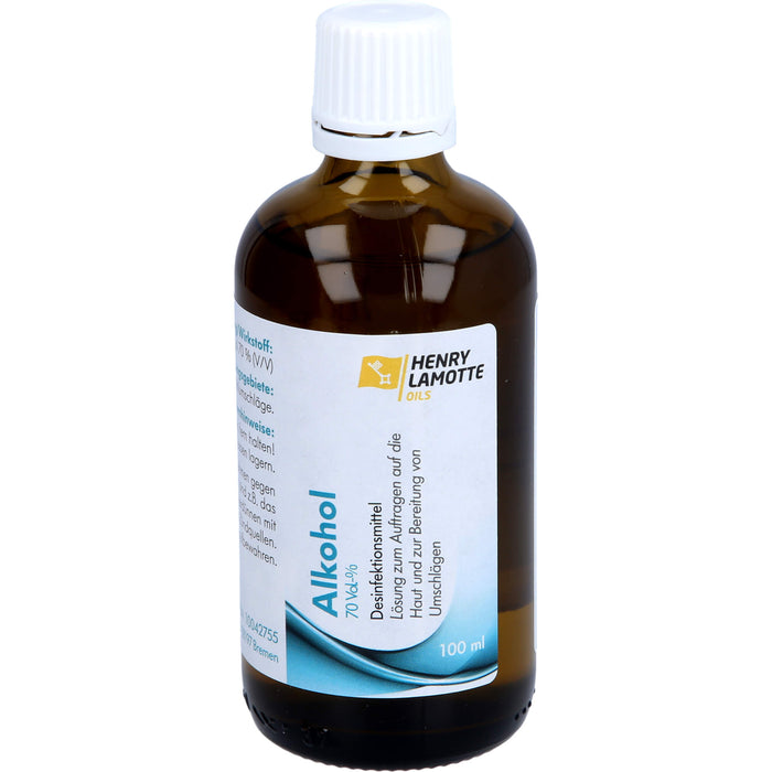 HENRY LAMOTTE OILS Alkohol 70% Desinfektionsmittel Lösung, 100 ml Solution