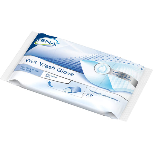 TENA Wet Wash Glove parfümfrei, 8 St. Tücher