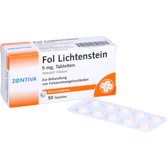 Fol Lichtenstein, 5 mg, Tabletten, 50 pcs. Tablets