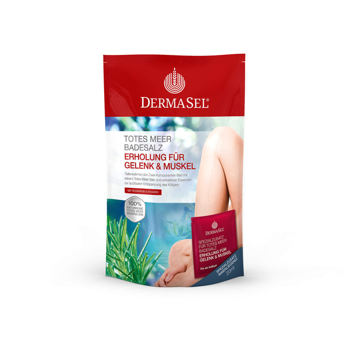 DermaSel 400 g Totes Meer Badesalz + 20 ml Spezialzusatz Ölbad Erholung für Gelenk & Muskel, 1 St. Kombipackung