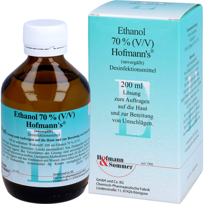 Hofmann's Ethanol 70% (V/V) Desinfektionsmittel Lösung, 200 ml Solution