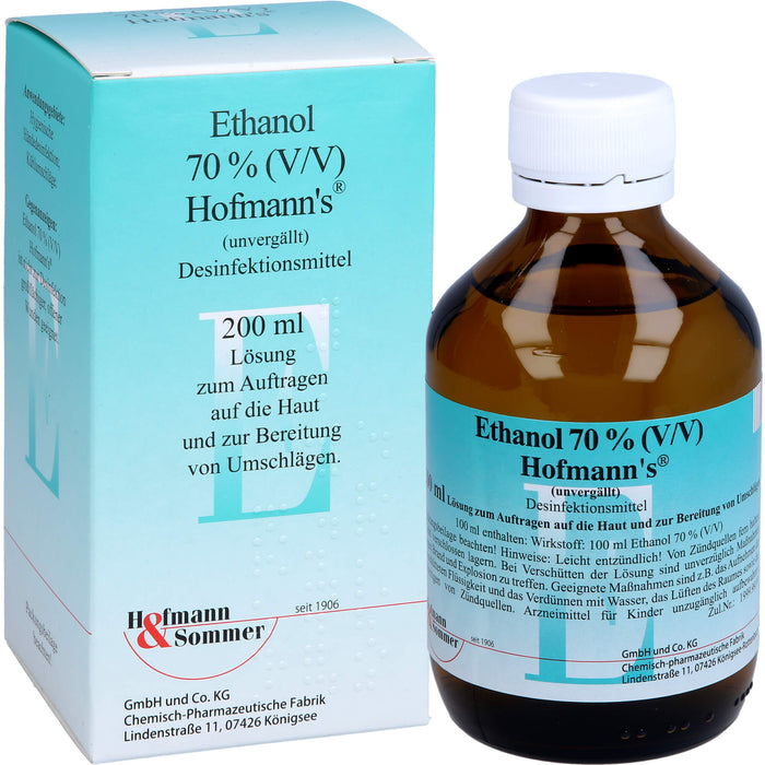 Hofmann's Ethanol 70% (V/V) Desinfektionsmittel Lösung, 200 ml Solution