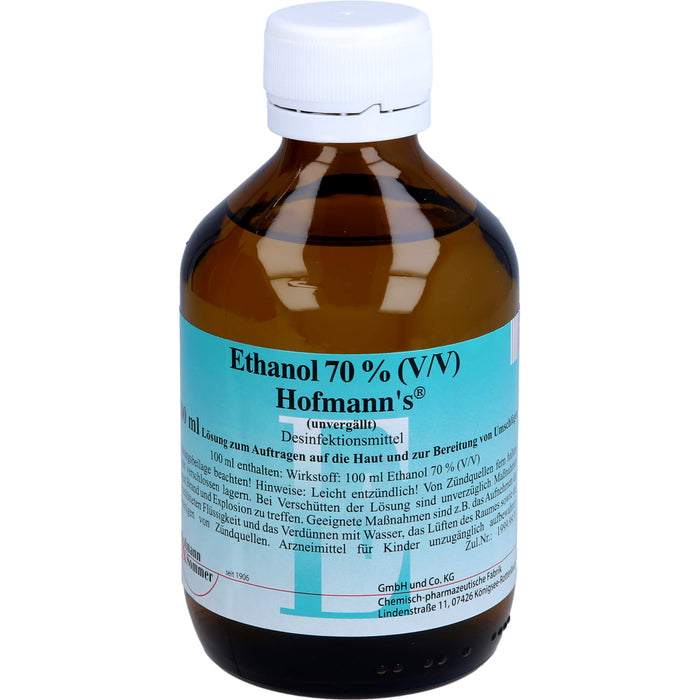 Hofmann's Ethanol 70% (V/V) Desinfektionsmittel Lösung, 200 ml Solution
