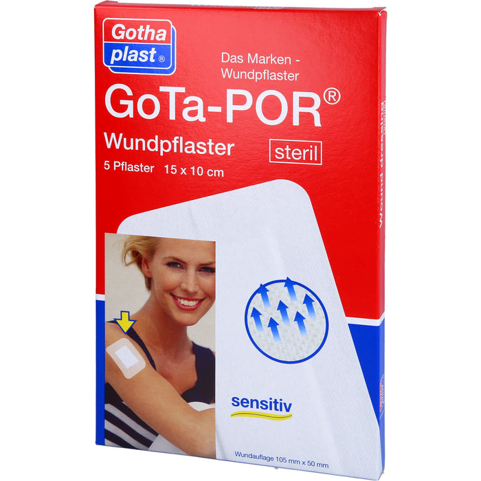 GoTa-POR Wundpflaster steril 150mmx100mm, 5 pc Pansement