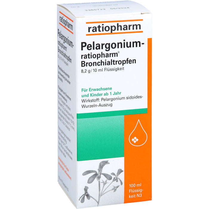 Pelargonium-ratiopharm  Bronchialtropfen, 100 ml Solution