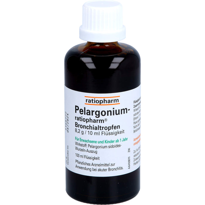 Pelargonium-ratiopharm  Bronchialtropfen, 100 ml Solution