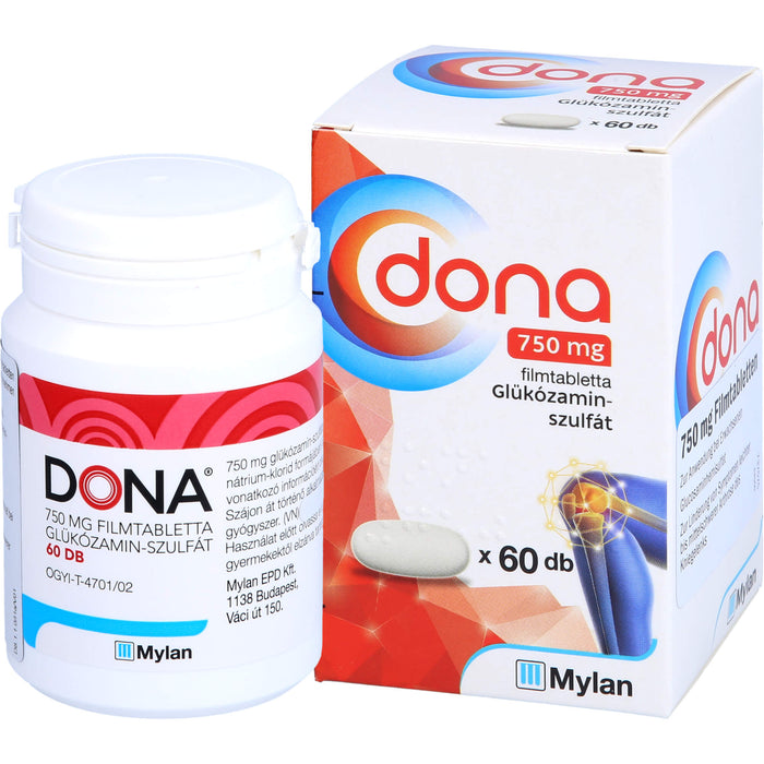 Dona 750 mg kohlpharma Filmtabletten bei leichter bis mittelstarker Arthrose des Kniegelenks, 60 St. Tabletten