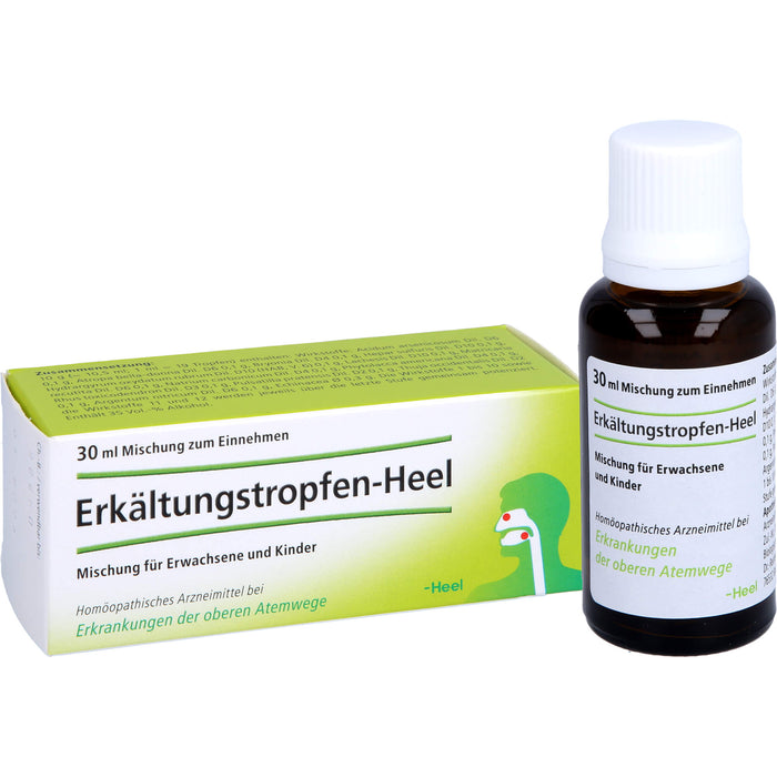 Heel Erkältungstropfen Mischung bei Erkrankungen der oberen Atemwege, 30 ml Lösung