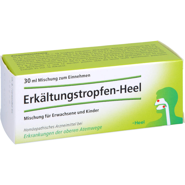 Heel Erkältungstropfen Mischung bei Erkrankungen der oberen Atemwege, 30 ml Lösung
