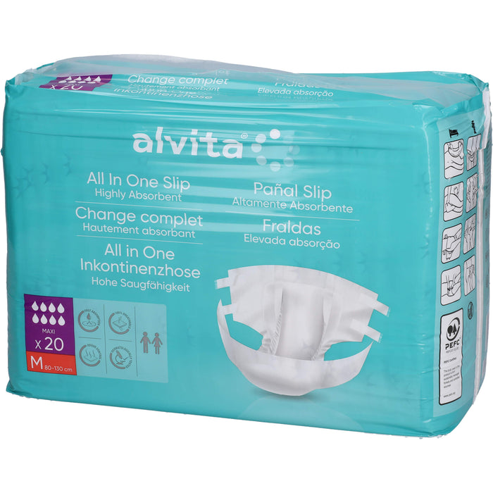 Alvita All-in-One Inkontinenzhose Maxi Medium für die Nacht, 20 pc Pantalons à couches