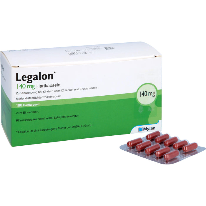 Legalon 140 kohlpharma Hartkapseln bei Lebererkrankungen, 180 pcs. Capsules
