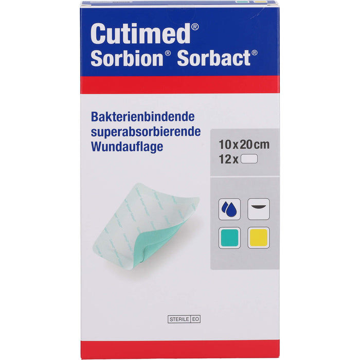 Cutimed Sorbion Sorbact Wundauflage 10 cm x 20 cm, 12 St. Kompressen