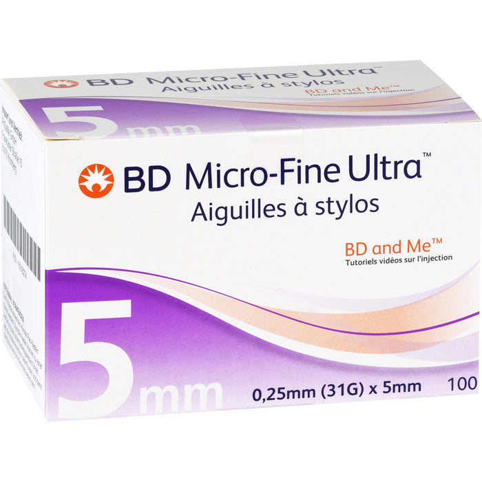 BD Micro-Fine Ultra Pen-Nadeln 0,25 x 5 mm, 100 pcs. Pack