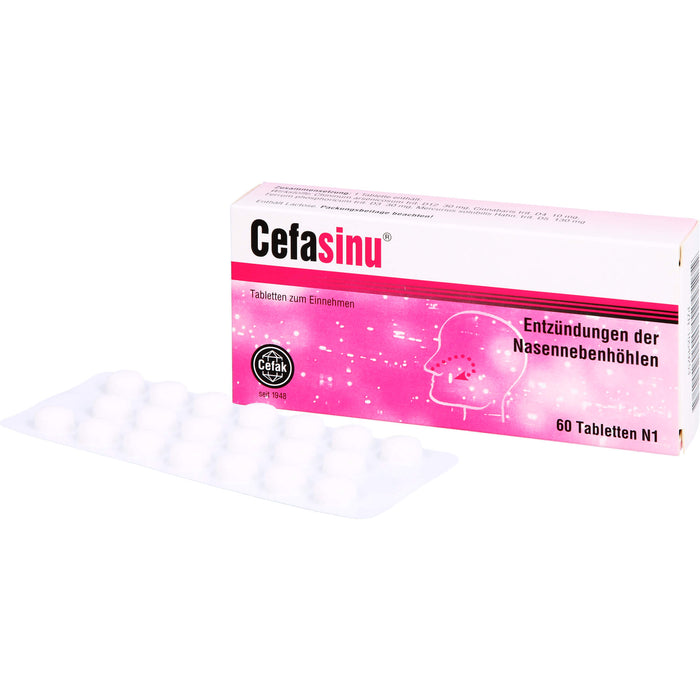 Cefasinu Tabletten bei Entzündung der Nasennebenhöhlen, 60 St. Tabletten