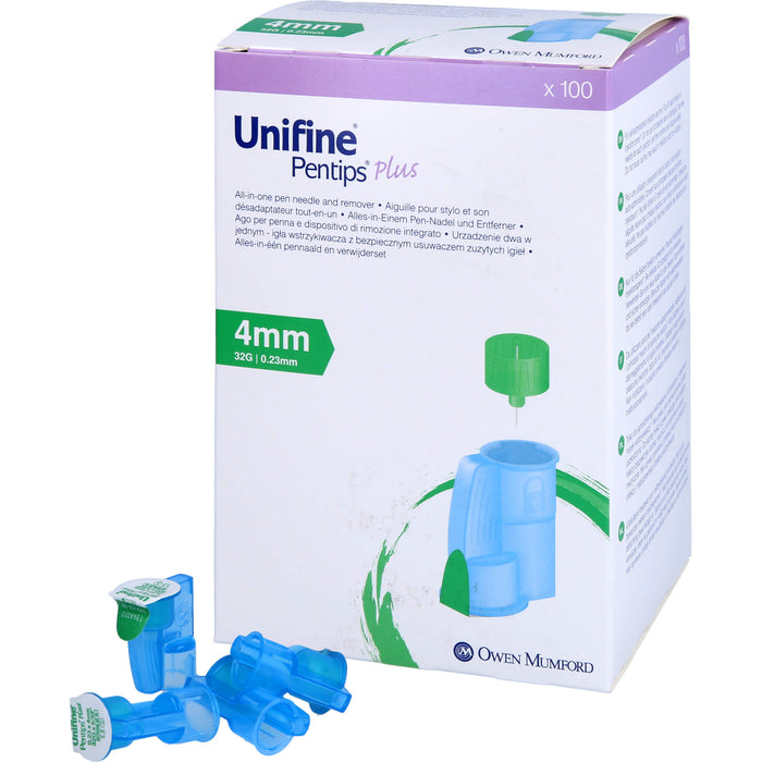 Unifine Pentips Plus Alles-in-Einem Pen-Nadel und Entferner 4 mm 32G, 100 pcs. Cannulas