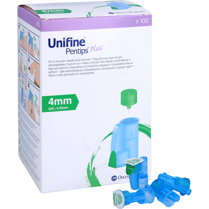 Unifine Pentips Plus Alles-in-Einem Pen-Nadel und Entferner 4 mm 32G, 100 pc Aiguilles