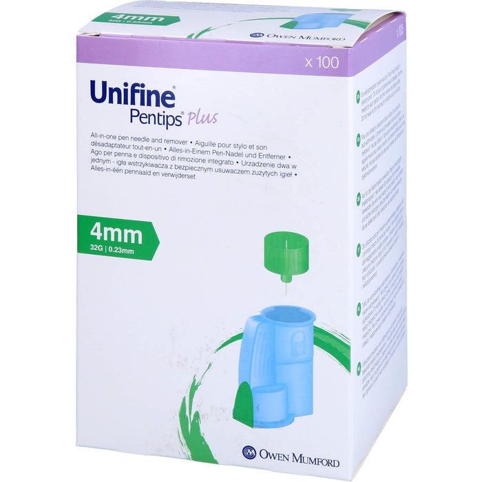 Unifine Pentips Plus Alles-in-Einem Pen-Nadel und Entferner 4 mm 32G, 100 pc Aiguilles
