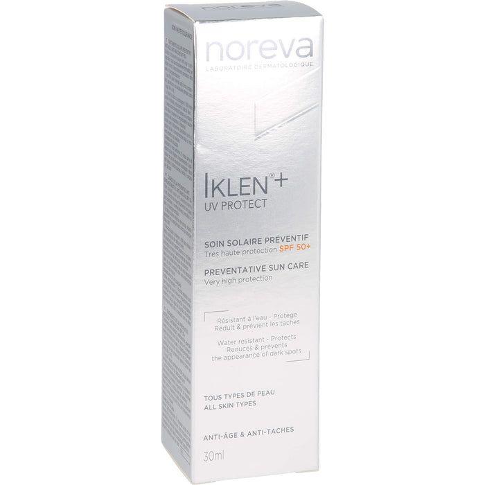Noreva Iklen Sonnenschutz LSF 50+ zur Aufhellung von Pigmentflecken, 30 ml Cream
