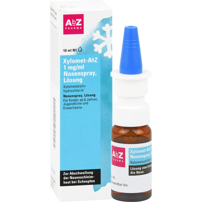 Xylomet-AbZ 1 mg/ml Nasenspray zur Abschwellung der Nasenschleimhaut, 10 ml Lösung