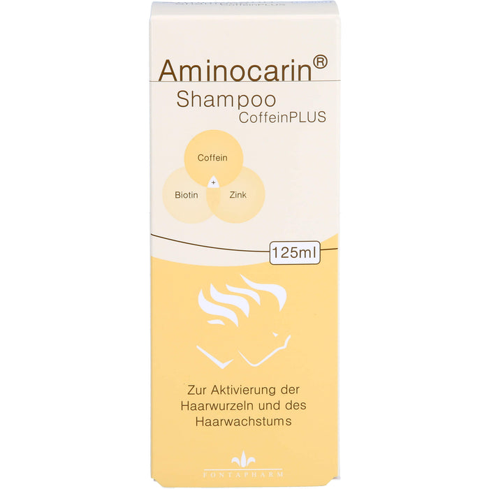 Aminocarin Shampoo CoffeinPLUS zur Aktivierung der Haarwurzeln und des Haarwachstums, 125 ml Shampoo