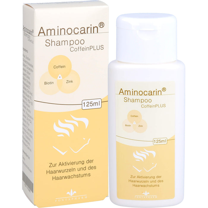 Aminocarin Shampoo CoffeinPLUS zur Aktivierung der Haarwurzeln und des Haarwachstums, 125 ml Shampoo