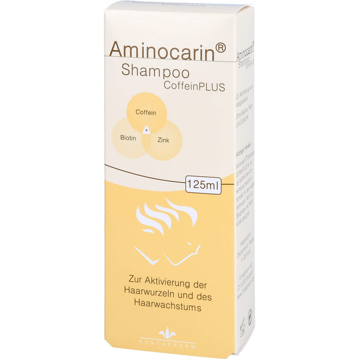 Aminocarin Shampoo CoffeinPLUS zur Aktivierung der Haarwurzeln und des Haarwachstums, 125 ml Shampoo