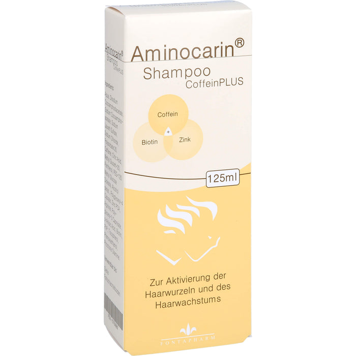 Aminocarin Shampoo CoffeinPLUS zur Aktivierung der Haarwurzeln und des Haarwachstums, 125 ml Shampoo