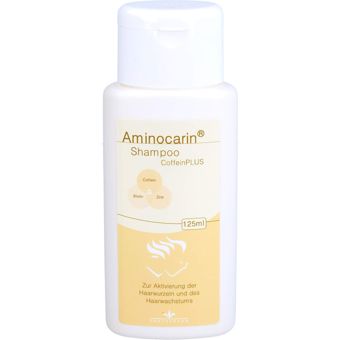 Aminocarin Shampoo CoffeinPLUS zur Aktivierung der Haarwurzeln und des Haarwachstums, 125 ml Shampoo