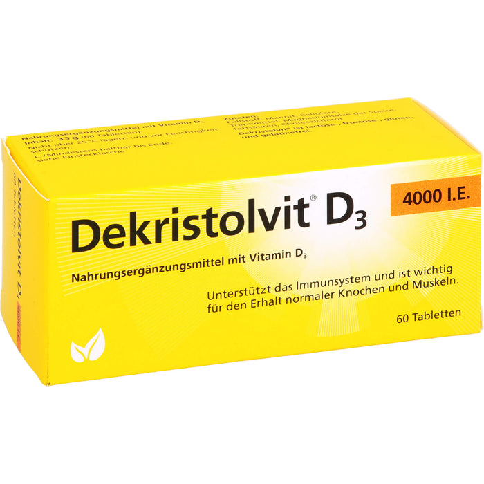 Dekristolvit D3 4000 I.E. Tabletten unterstützt das Immunsystem, 60 St. Tabletten